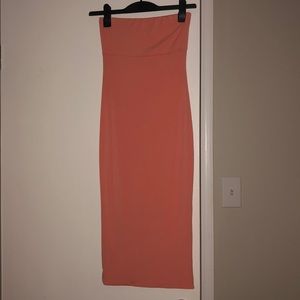 Kittenish tube top maxi dress